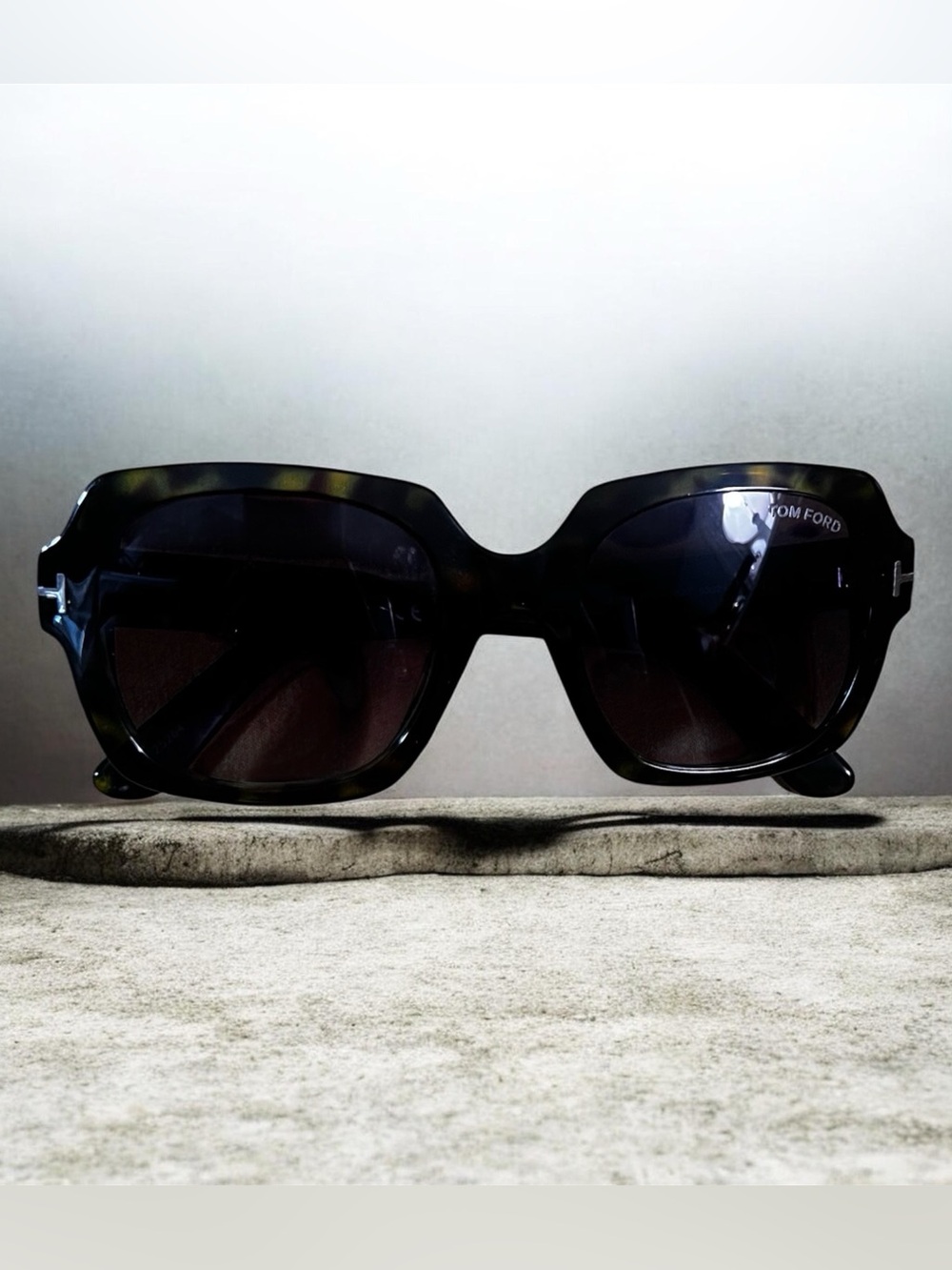 Tom Ford Tortoiseshell Oversized Square Sunglasses